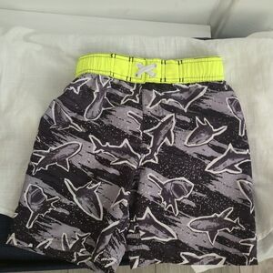 Joe Boxer Neon Yellow Trim Swim Shorts